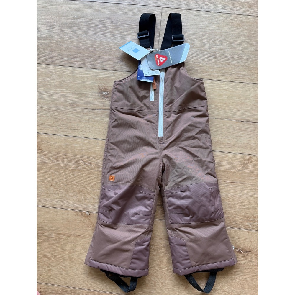 Northern Classics Kids PrimaLoft Snow Bib Cocoa Brown Insulated Overalls‎ 2T NEW